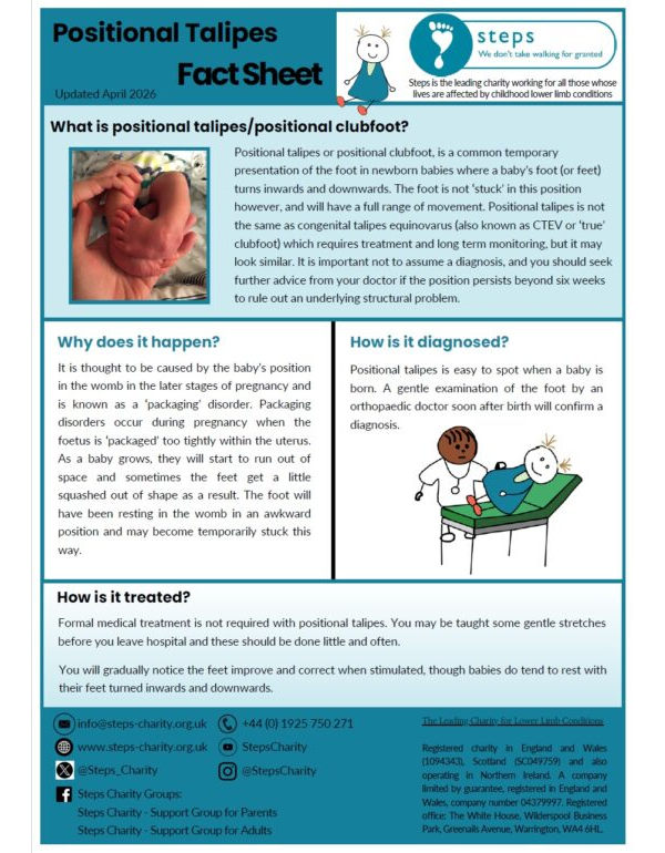 Positional Talipes Factsheet