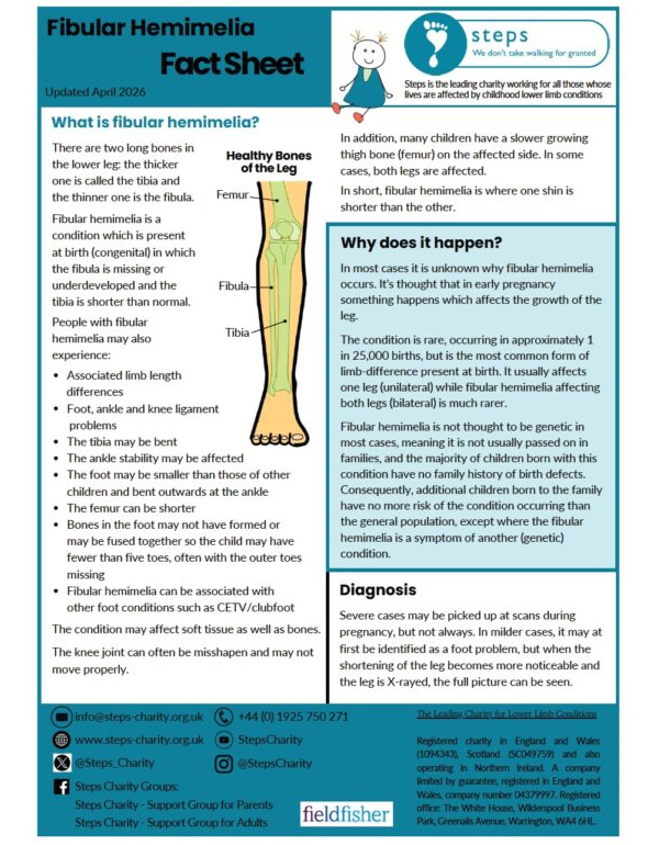Fibular Hemimelia Factsheet